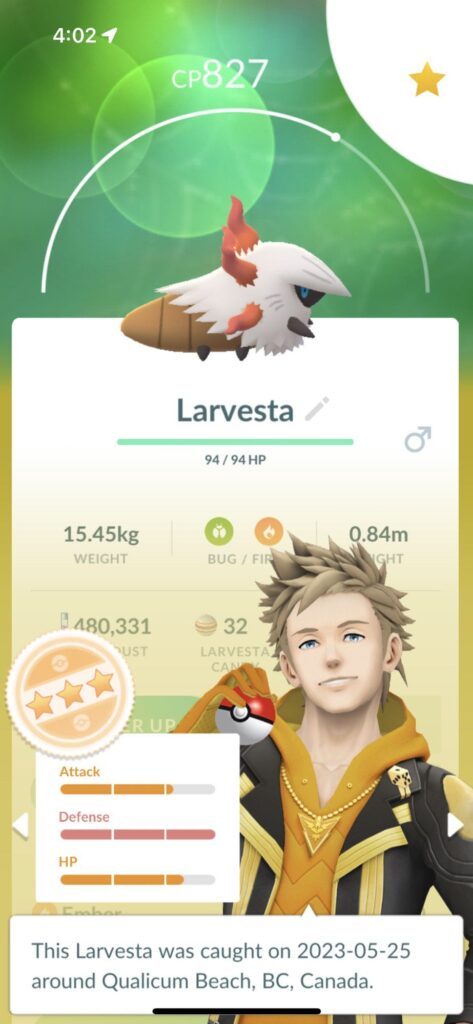 Finally hatched it after many long walks, bike rides and 30$ worth of egg boxes. (Volcarona is my favorite poke)