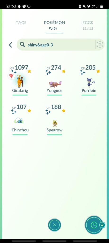 Unbelievable shiny luck recently