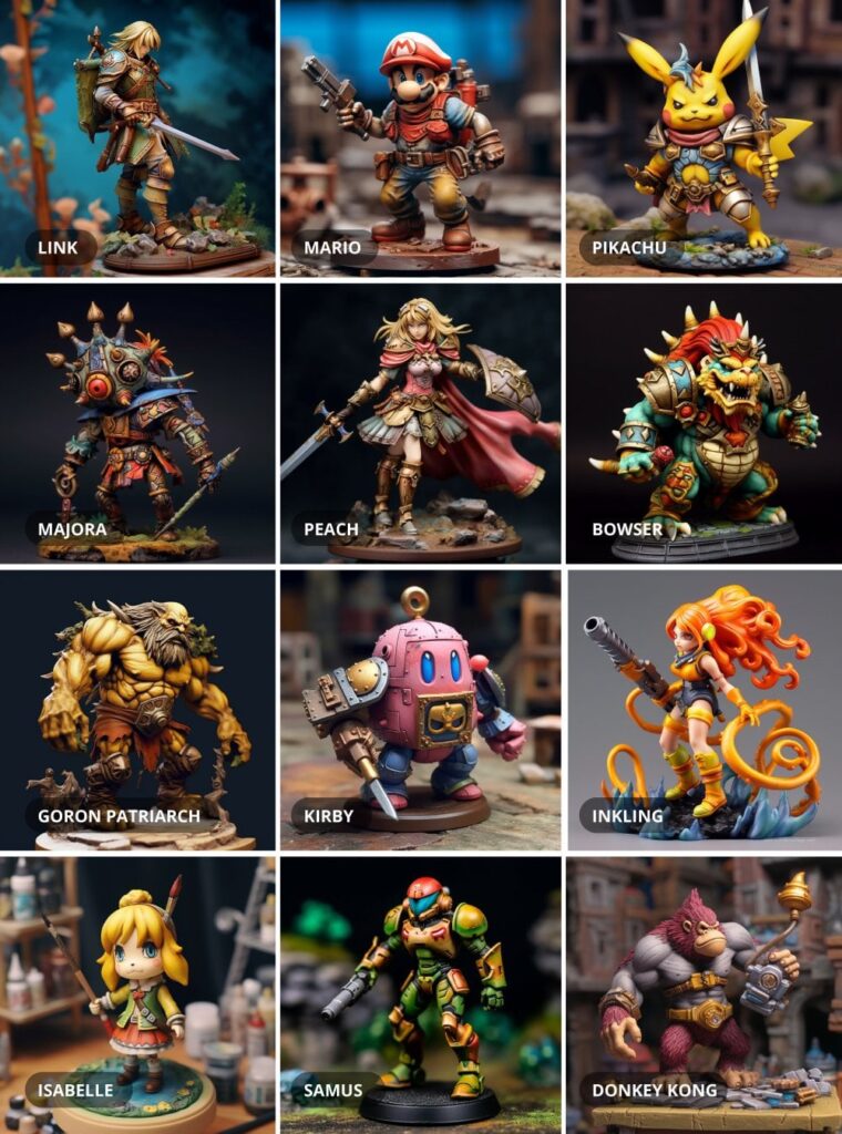 What would it look like if Nintendo made fantasy Warhammer miniatures?