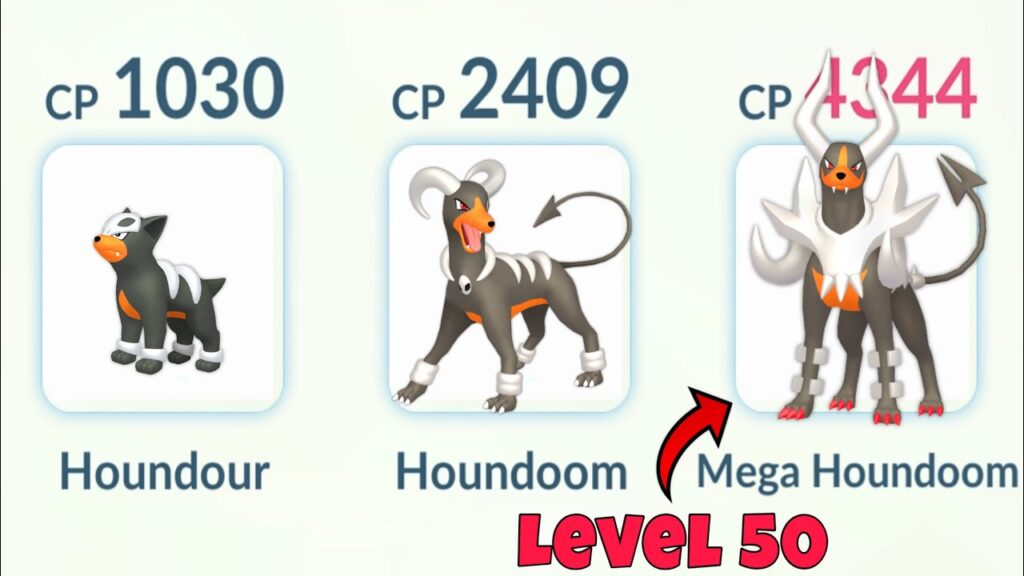 LeveL 50 MEGA HOUNDOOM Evolutionary Line Team in Pokemon GO.