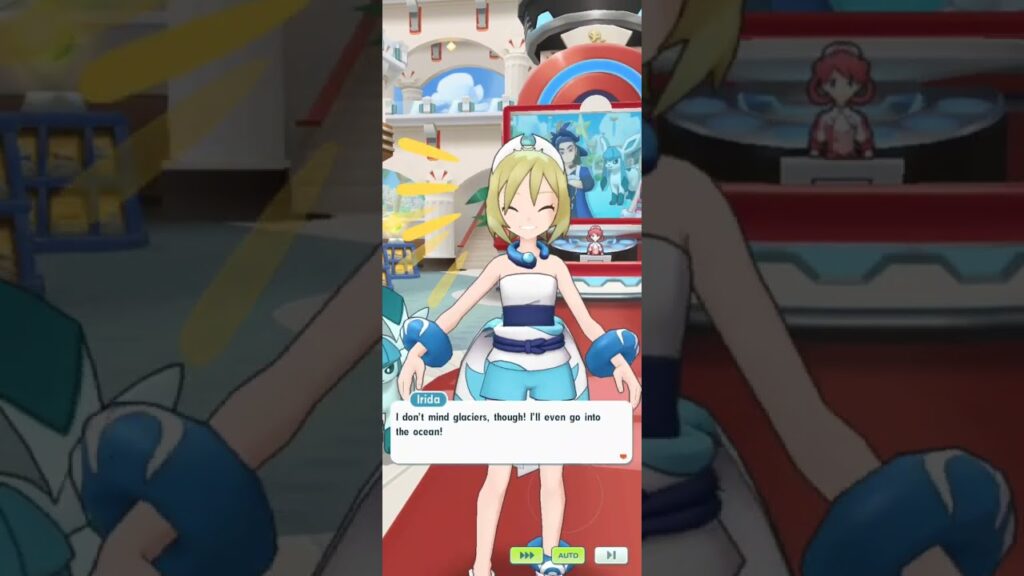 Pokemon Masters EX - Irida Talking About How Adventurous She Is | Lobby Talk With Irida! #glaceon