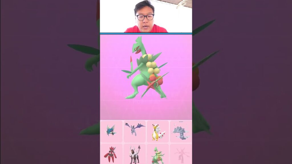 Shiny Mega Sceptile Evolution in Pokemon GO, #shorts