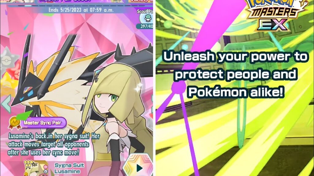 Pokemon Masters EX - Sygna Suit Lusamine and Necrozma Master Fair Summons!