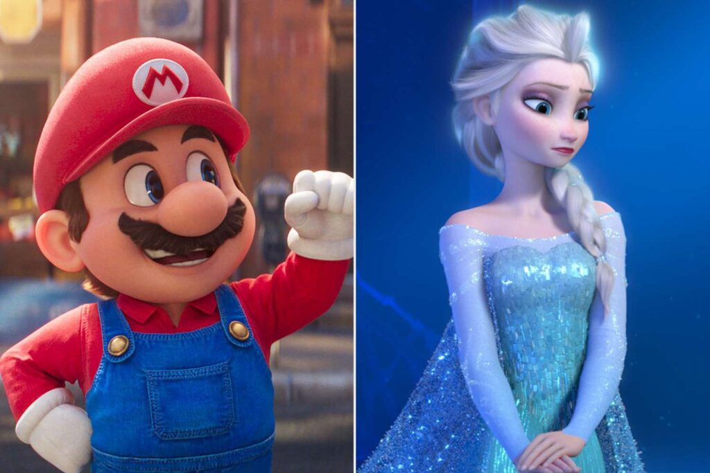 The Super Mario Bros Movie has just passed Frozen in the worldwide box office
