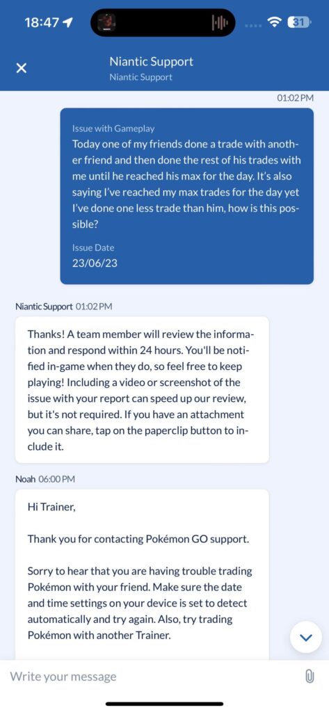 Niantic really like to blame us, don’t they pikachu?