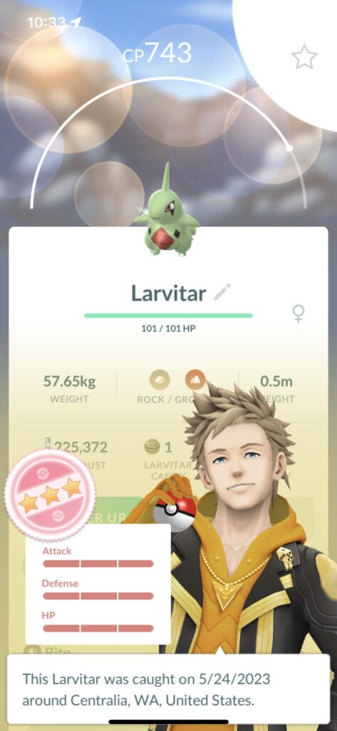 got my first perfect iv pokémon!!