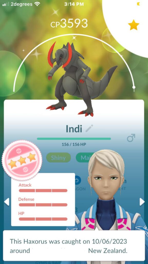 Meet Indi! (first shiny and second pokémon i clicked on this comm day)