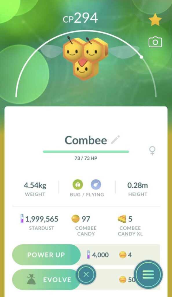 Pikachu could not provide an answer but can anyone tell me why my Combee looks like this? Red triangle on forehead.