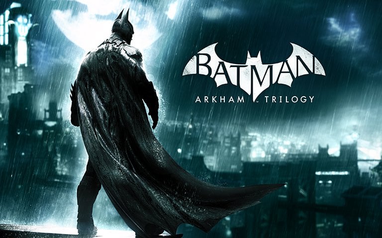According to Batman: Arkham Trilogy FAQ Page, Arkham Asylum is only included on cartridge. Batman: Arkham City and Batman: Arkham Knight will require an online connection to download and install