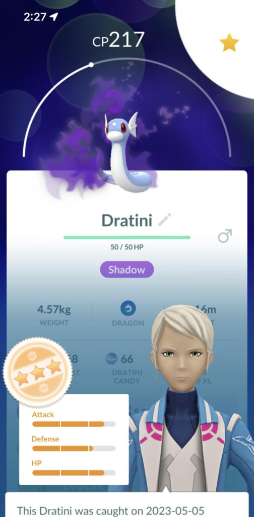 purify for 96% dratini or keep it as a shadow?