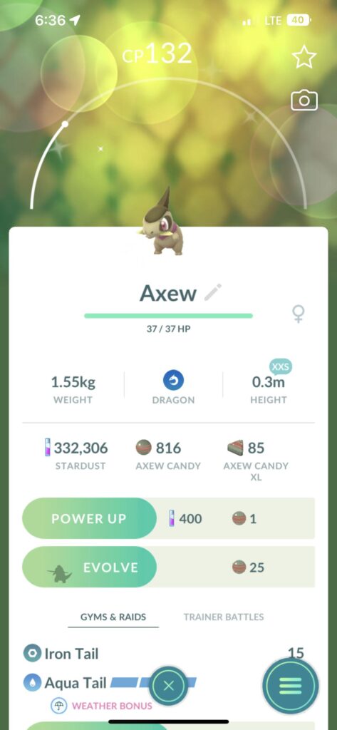 Might not have good IV’s but she’s a tiny shiny✨