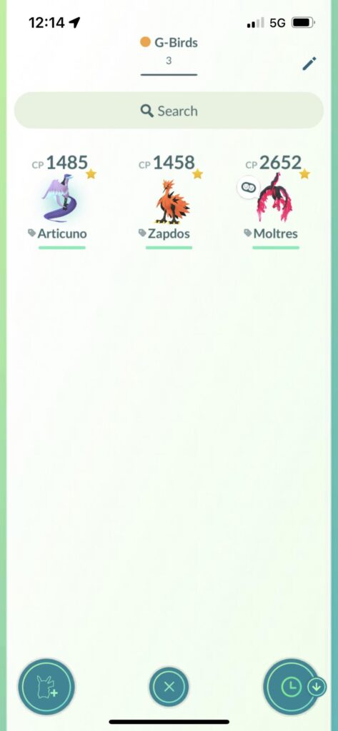 Had to use the master ball on Articuno today to finish the collection! Happy to have the hole crew!