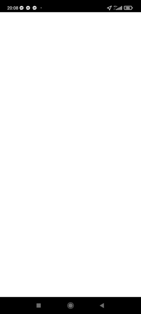 White screen big. (Text in body)