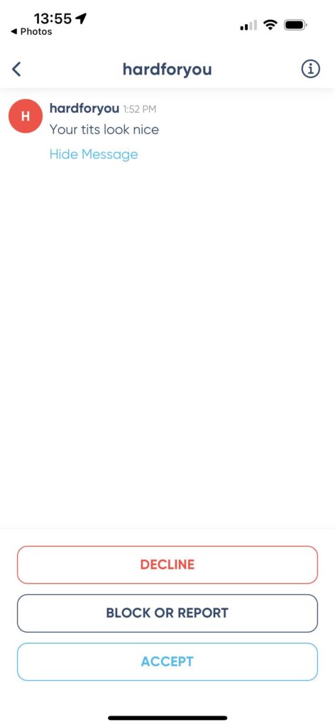 First new message request on campfire! This app is great 😬