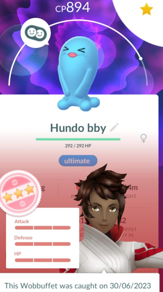 My first hundo in months and I'm so pleased. Battle reward too.