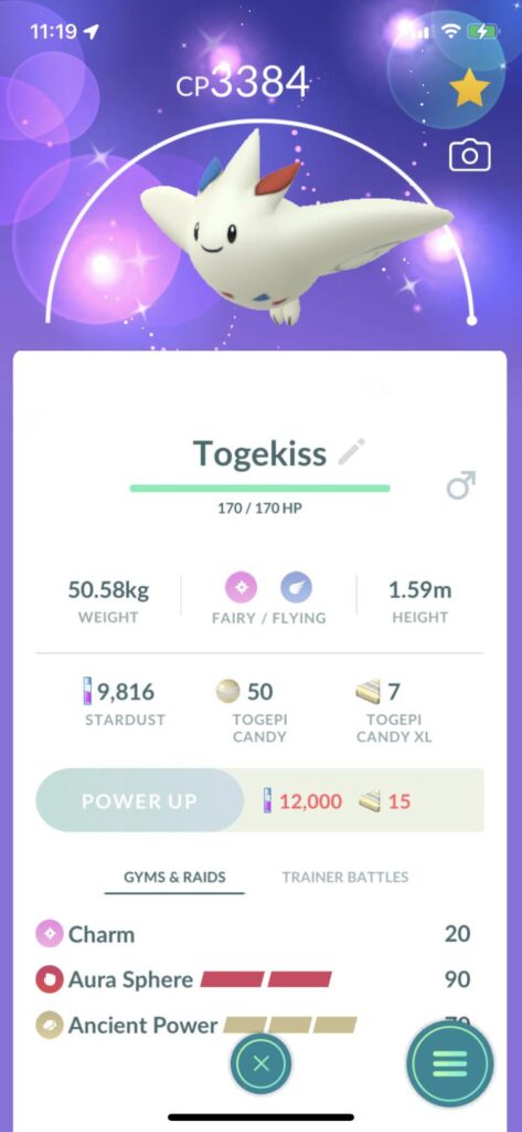 IVs are 9/12/12 but she’s been absolutely tearing up the GBL lately. All these idiots keep using dragon and dark types and just stand no chance.