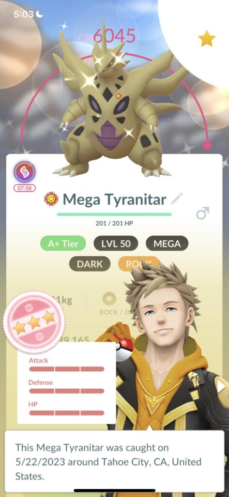 Level 50 Purified Shundo Mega Tyranitar