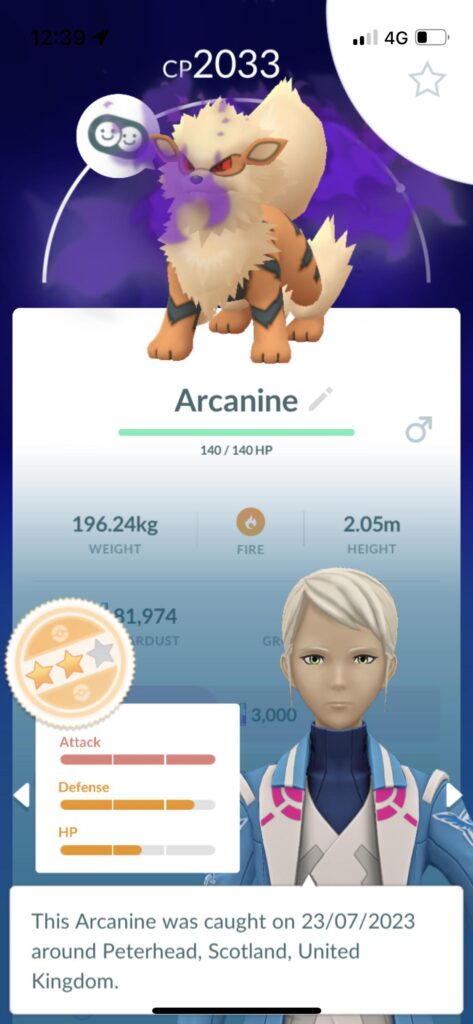 Should I purify my Arcanine? Will the max CP bar be raised or does it stay the same?