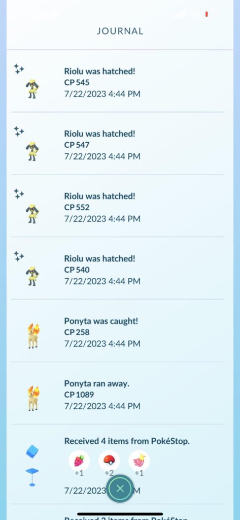 Back to back to back to back Shiny Riolu hatch…?!