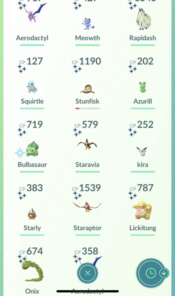 do i have any rare shinies?