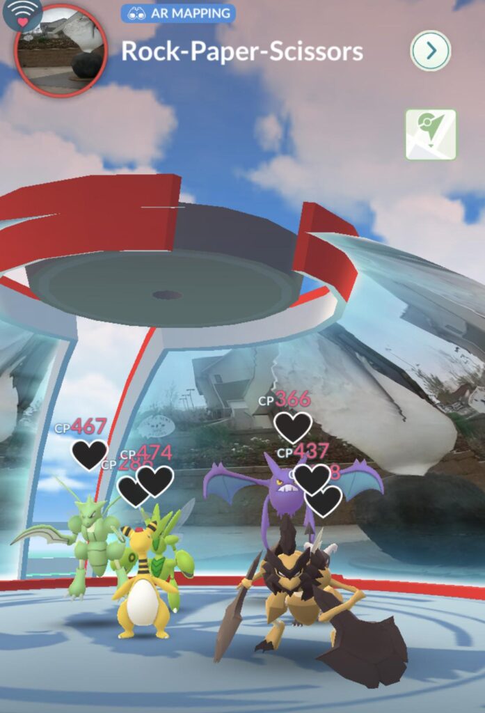 As soon as Kleavor got added to go, I knew we had to put the Scyther line in this specific gym.