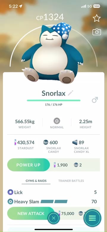 Nightcap Snorlax Is Sleeping While Sitting and Wakes Up When You Tap It