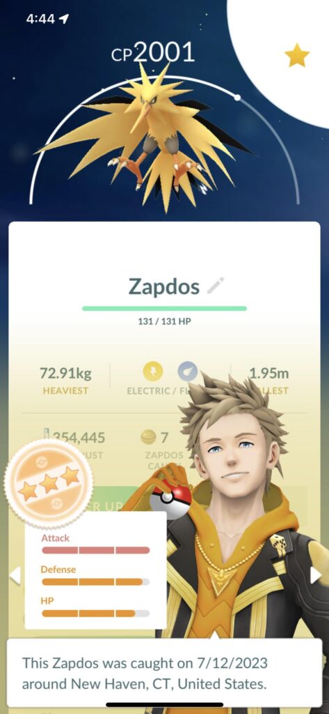 What are the chances of catching two Zapdos with identical IVs 5 years apart?