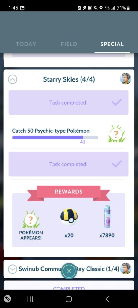 There is no pychic type pokemon Spawning I just need 9 more !