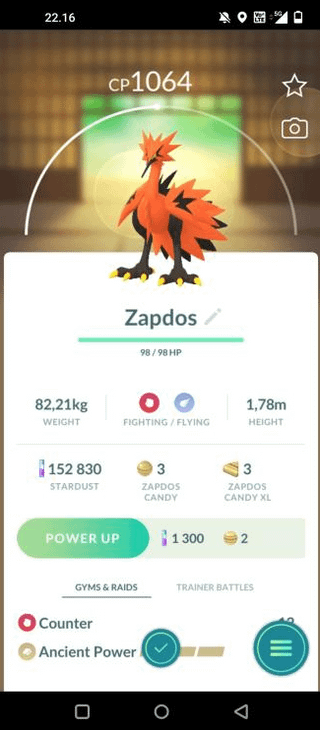 I found a Galarian Zapdos, and caught it, but game decided to show me a humongous middle finger