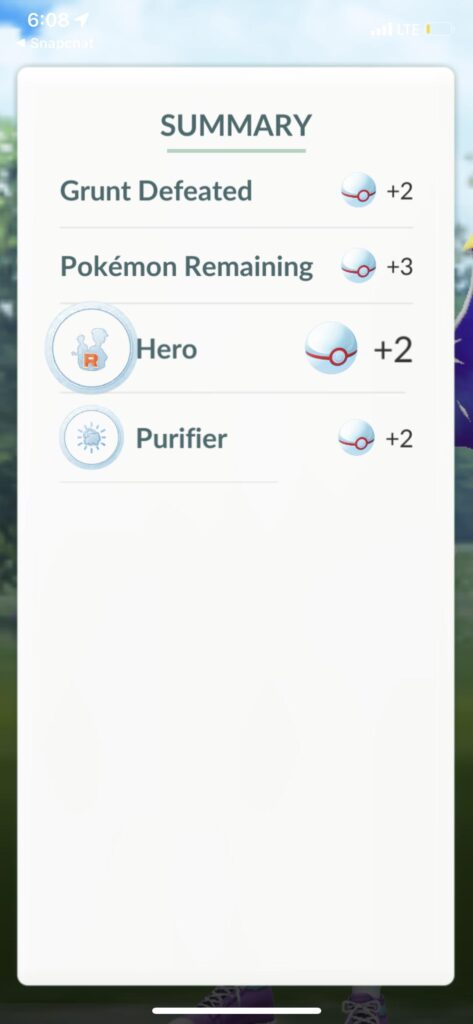 This glitch has happened to me several times. Sometimes even with rocket leaders which really sucks. The screen freezes like this and I’m unable to collect a shadow Pokémon
