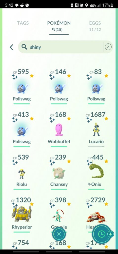 Wow! 4 Shinies and a Hundo from today's event.
