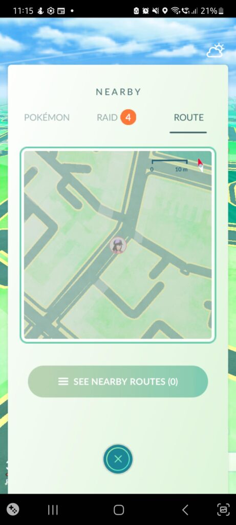 I'm in the middle of my country's capital city and no routes