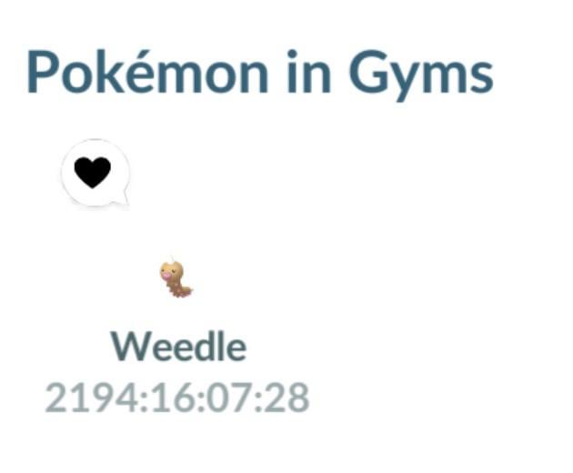 Sorry for being a few days late this year. Weedle has surpassed 6 years in a gym.