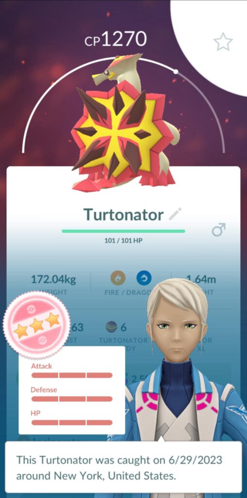 Holy crap. My first encounter and capture is a hundo. This is capture of the week.