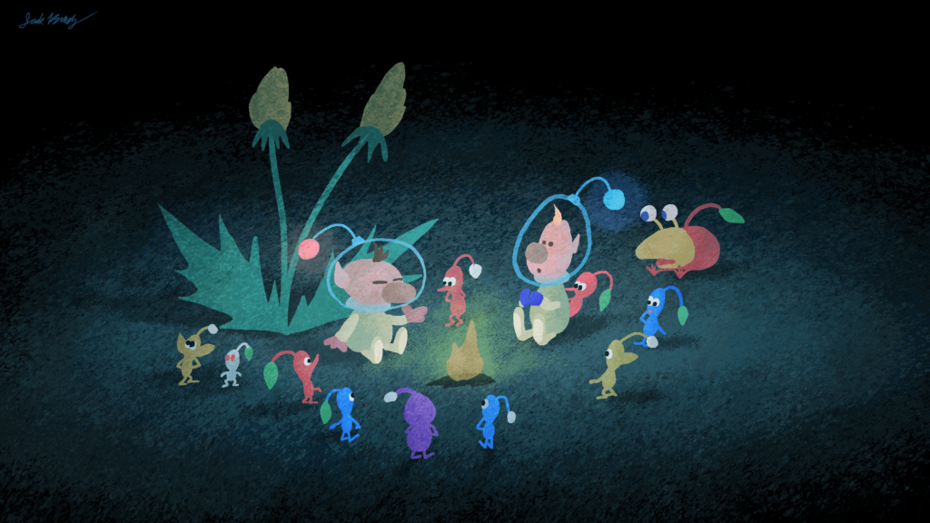 Just finished Pikmin 2 100%, and decided to do this fan art. Can't wait for Pikmin 4!