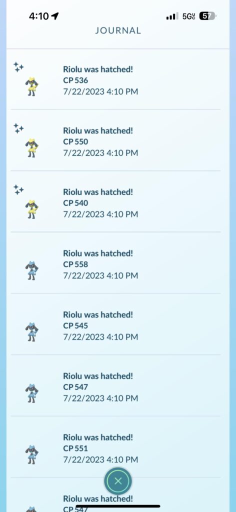 This was pretty cool to see. I wish they would do more events of increased shiny rates in eggs.