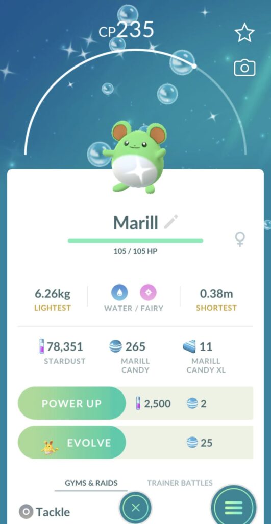 Was praying to get a shiny wingull out of Go Battle rewards- got a shiny marill instead
