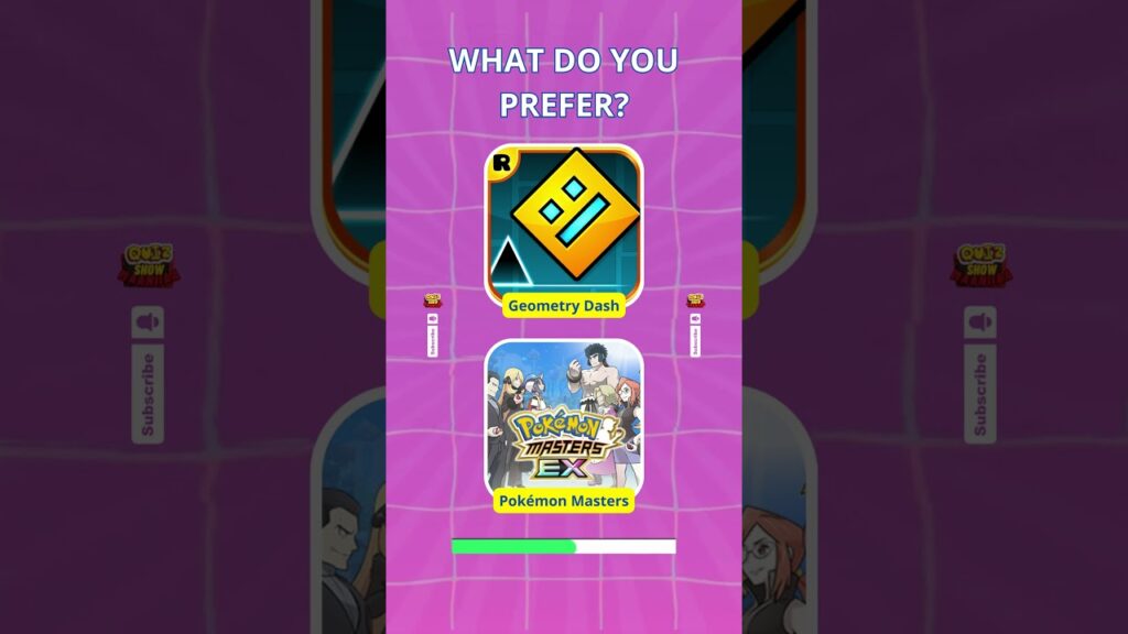 What Do You Prefer To Play Geometry Dash or Pokemon Masters? #pokemonmasters #gamequiz #shortsvideo