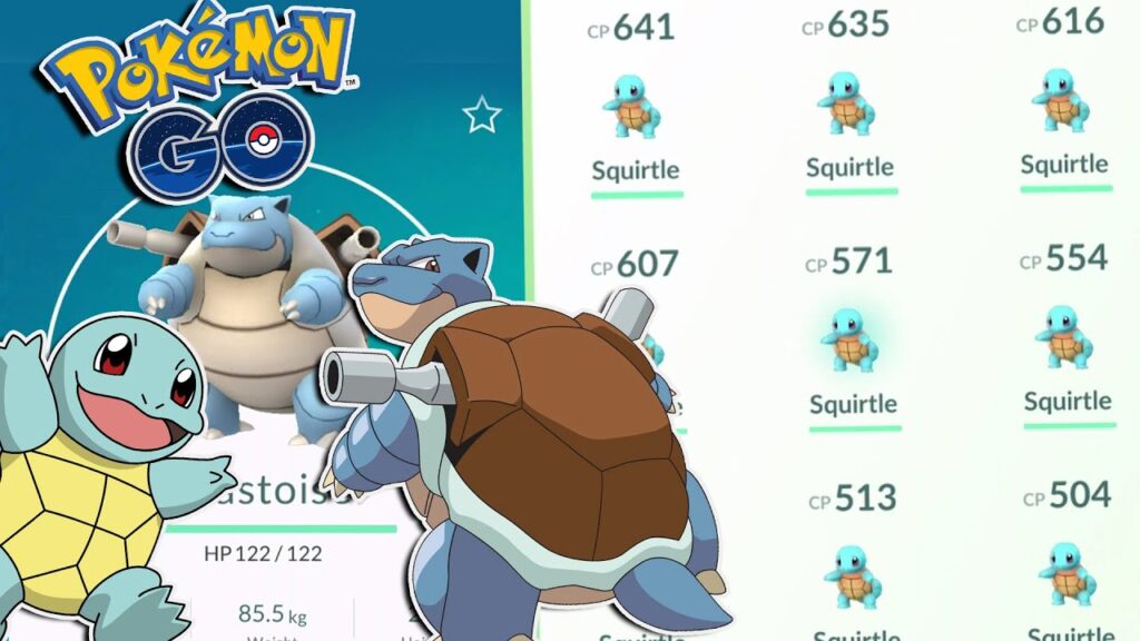 Pokemon GO | HIGH CP SQUIRTLE EVOLUTION TO BLASTOISE! Squirtle Catching MADNESS - Blastoise OP!