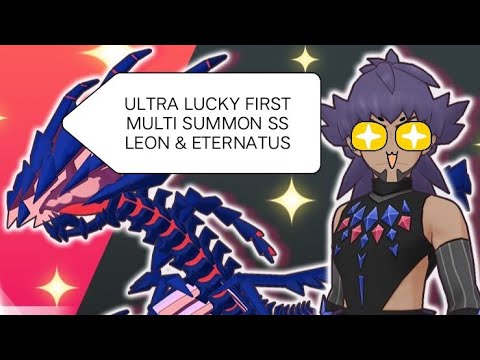 ULTRA LUCKY FIRST MULTI SUMMON SYGNA SUIT LEON SS LEON ETERNATUS Pokemon Masters Global 2021 #Shorts