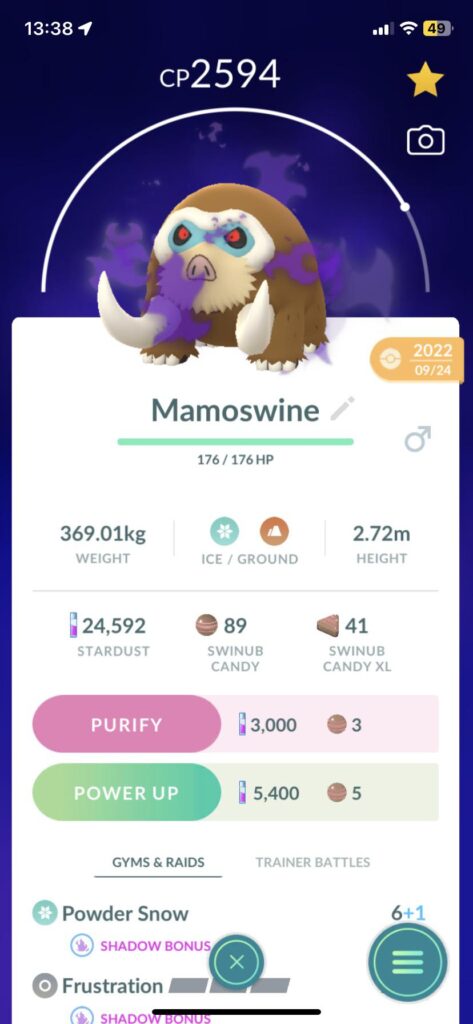 Is this Mamoswine worth powering up even though it has frustration?