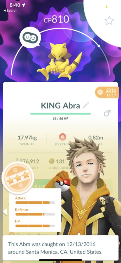 Should I not evolve this Abra from 2016 ?