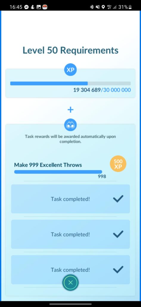 I quite enjoyed tracking my excellent throws, but already over after only 2 weeks :(