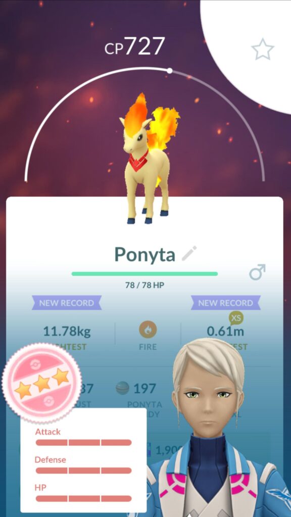 Is the Valor Ponyta always 4*?
