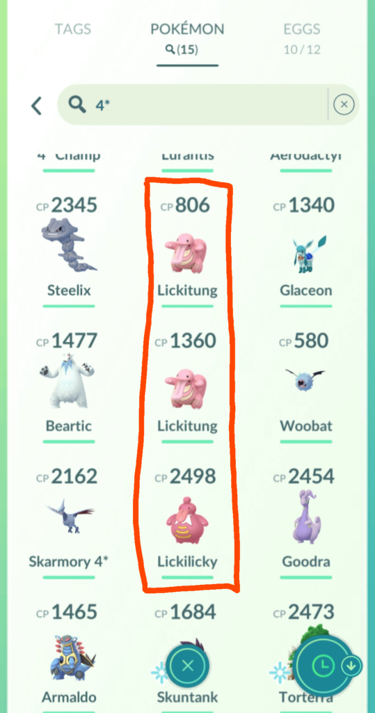 Saw the useless hundo post, came with mine. ok, Lickitung is good in GBL, Lickilicky can be interesting in Ultra. But what do I do with the third hundo? 24 total 4*, 3 lickitungs lol