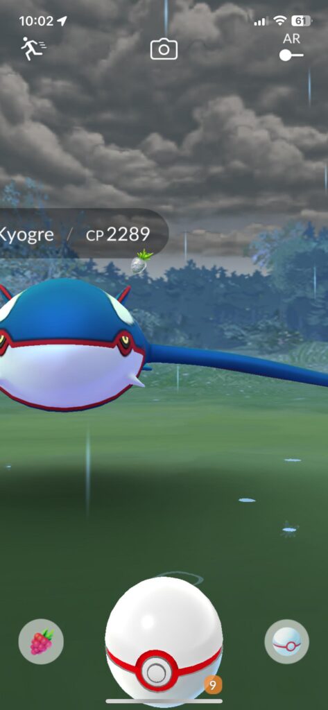 Why is kyogre lower CP in rain?