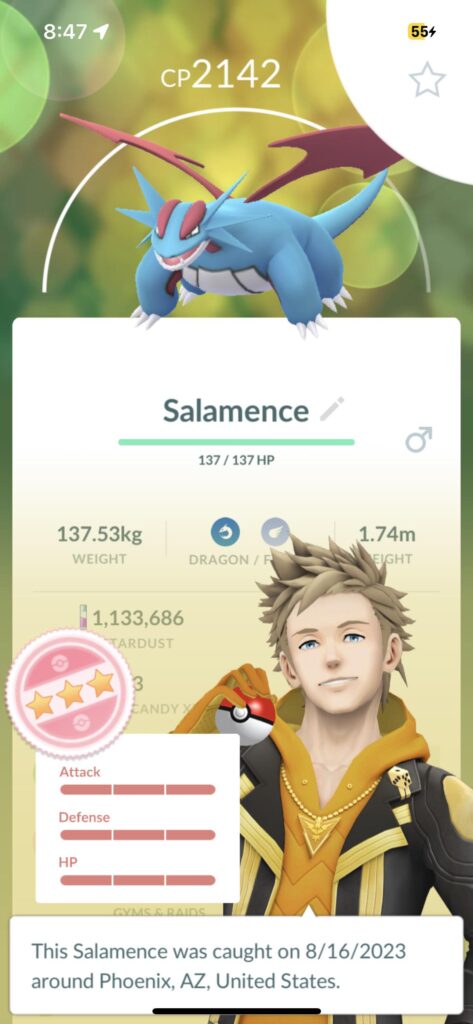 my first salamence raid!!! any tips to optimize this guy to the best he could be?