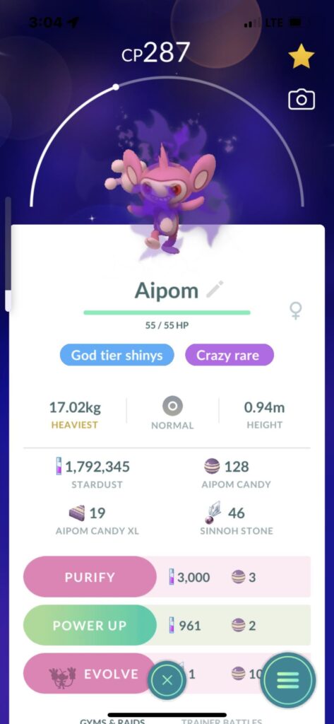 Finally I got a shadow shiny Pokémon after 2 years