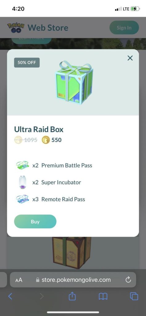 Reminder to use the online store while remote raiding