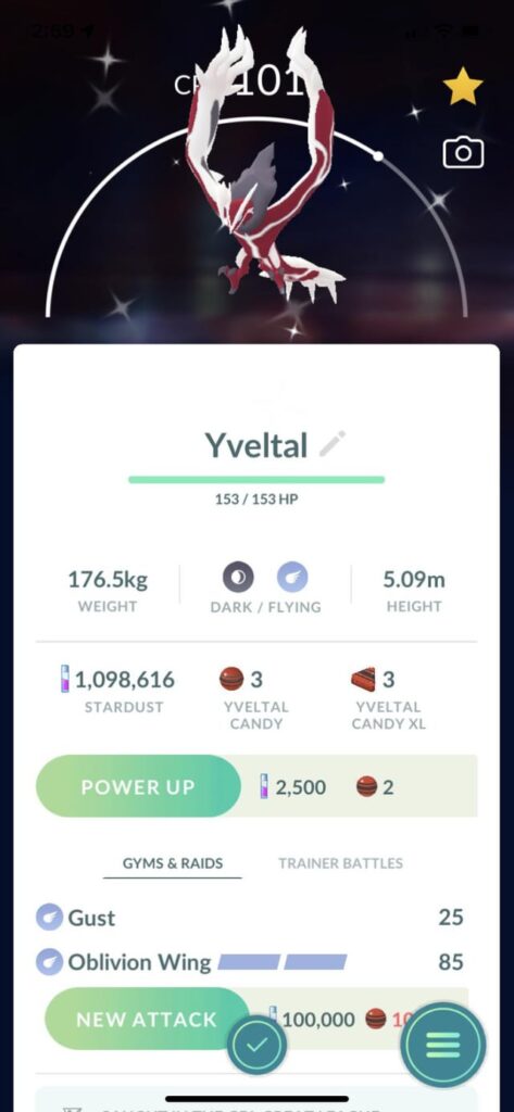 Shiny Yveltal in GBL?